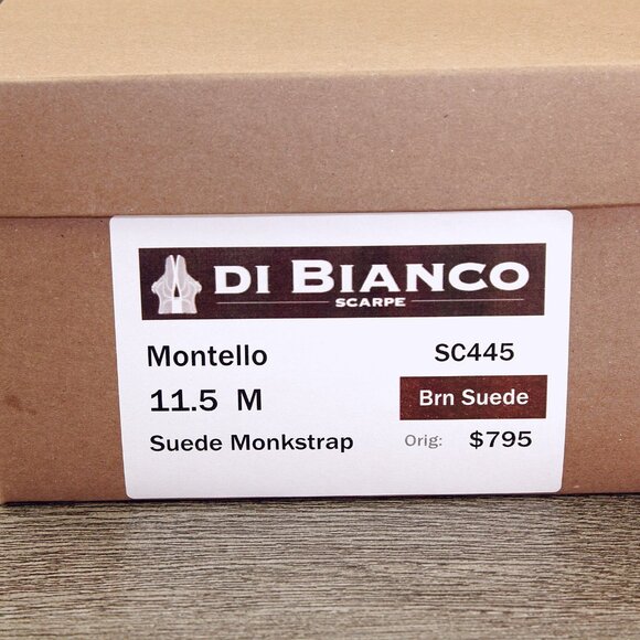 $795 Scarpe DI BIANCO Montello Monkstrap 11.5 M Brn Suede SC445 * add $15 Trees main image 6